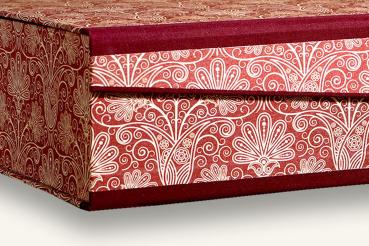 Elegante rote Ordnungsbox "Fidi", handmade in Germnay