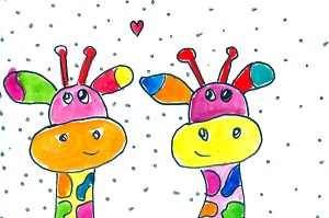 Froehliche Gruesse - handgemalte Grußkarten von Papeterie Schreibweise