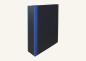 Preview: Wipe clean black folder with blue linen edges