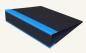 Preview: black folder with linen-reinforced edges in bright blue