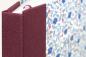 Preview: Schreibbuch mit Blumemmotiv, flieder und rosa, Leinenrücken weinrot