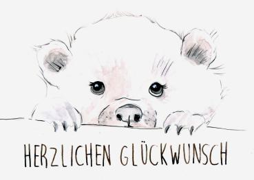 Grußkarte Aqarellfarbe