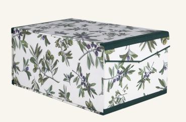 Photo box with illustrated olive branches