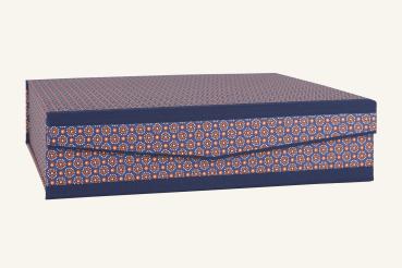 Preview: Schachtel "Korbi", Schachtel blau orange