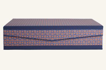 Preview: Schachtel "Korbi", Schachtel blau orange