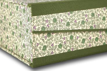 Sturdy collection box with linen edges Manufactor 