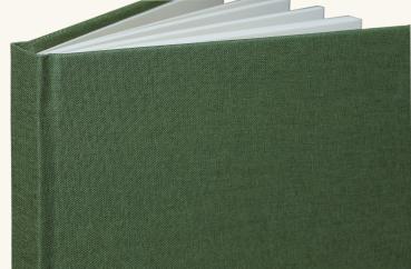 Rezeptbuch mit Leineneinband und Register