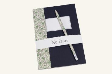 Set aus Schreibheft 16 Blatt und Bleistift mit Goldpapier verziert, hochwertiges Schreibpapier, Geschenk