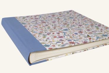 Preview: Exklusives Album "Livorno" mit Leinenrücken, edles blau, handmade in Germany