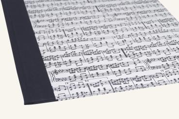 Preview: Notenmappe A 4 mit Notenpapier, Sammelmappe, Leinenrücken schwarz