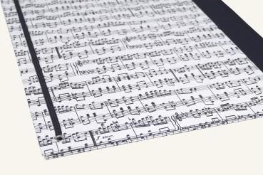 Preview: Notenmappe A 4 mit Notenpapier, Sammelmappe, Leinenrücken schwarz