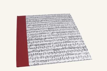 Preview: Notenmappe A4 mit Noten, roter Leinen