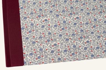 Romantic folder "Sissi", burgundy linen, handmade