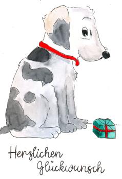 Grußkarte Aqarellfarbe