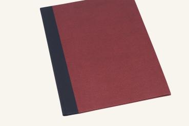 Preview: Notenmappe 35 x 27 cm, weinrot, Leinen schwarz