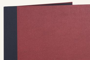 Preview: Notenmappe 35 x 27 cm, weinrot, Leinen schwarz