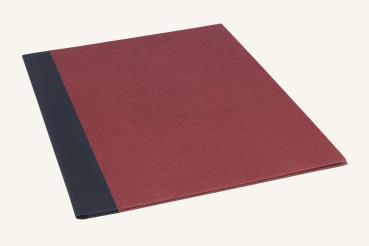 Preview: Notenmappe 35 x 27 cm, weinrot, Leinen schwarz