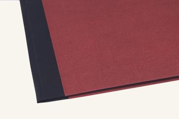 Notenmappe 35 x 27 cm, weinrot, Leinen schwarz