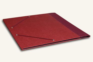 Preview: Notenmappe Orchester 38 x 27 cm, weinrot, Leinen schwarz