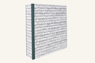 Beautiful folder with music note motif in 6 or 8 cm