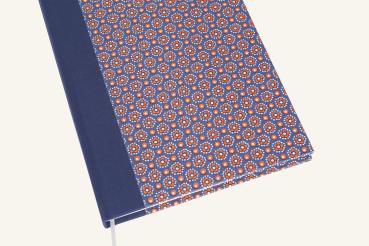 Preview: Blue orange notebook "Korbi", blank