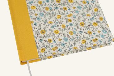 Preview: Notizbuch blau Blümchen