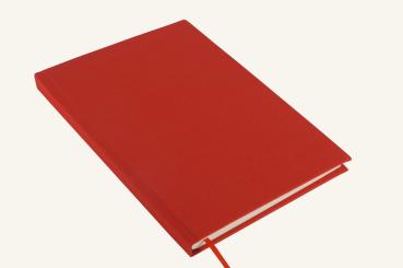 Preview: Leinenbuch rot zum Schreiben Zeichnen Malen