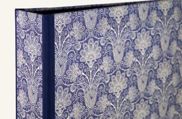Navy blue folder with filigree pattern