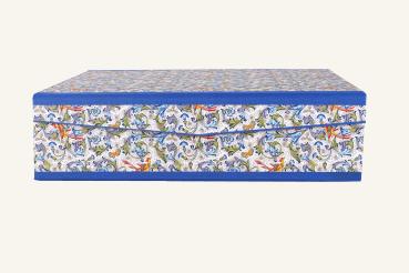 Preview: Box in Florentinischem Design mit Vögeln, blau,Orange,gold