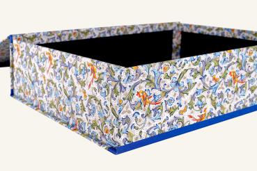 Papeterie Schreibweise Box blau edel handgefertigt