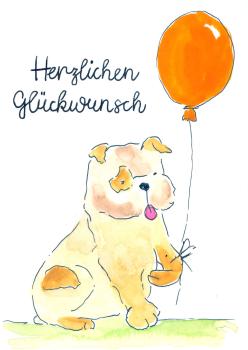 Grußkarte Aqarellfarbe