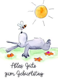 Grußkarte Aqarellfarbe