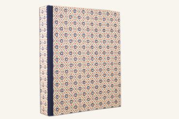 Handmade folder blue red gift for men