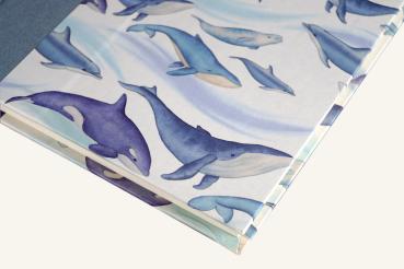Schreibbuch mit Motiv Wale,Delfine