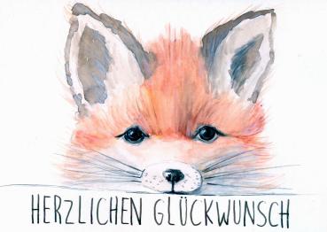 Grußkarte Aqarellfarbe