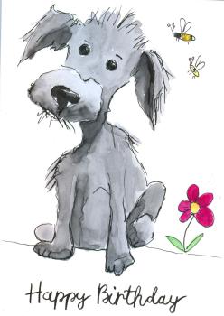 Grußkarte Aqarellfarbe