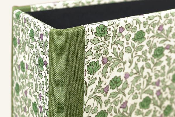 Schöner Ordner "Lissi", oliv Leinen