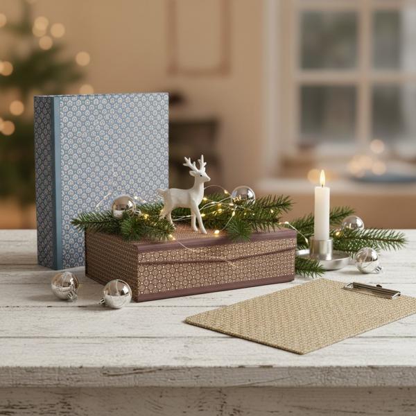 Weihnachtliche Papeterieprodukte