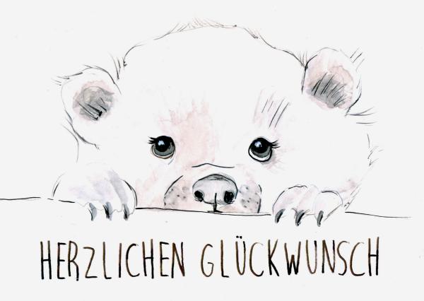 Grußkarte Aqarellfarbe