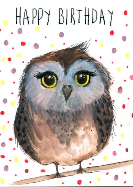 Grußkarte Aqarellfarbe