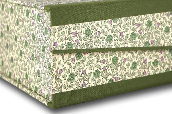 Sturdy collection box with linen edges Manufactor "Schreibweise"