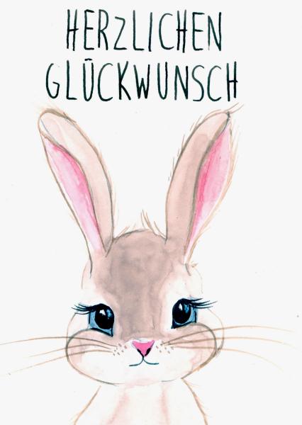 Grußkarte Aqarellfarbe