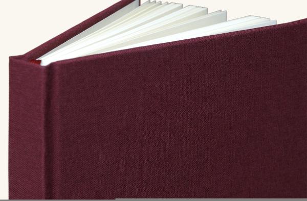 Book for own recipes linen bordeaux