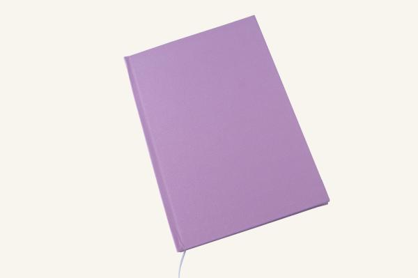 Wertvolles Schreibbuch, Leinen puderrosa, Handarbeit
