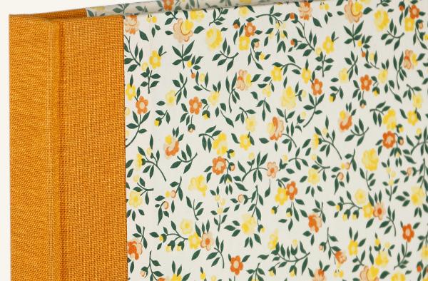 hardcover notebook orange blossoms handcrafted from germany Papeterie Schreibweise