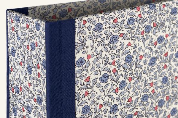 File folder with blue edges, handmade