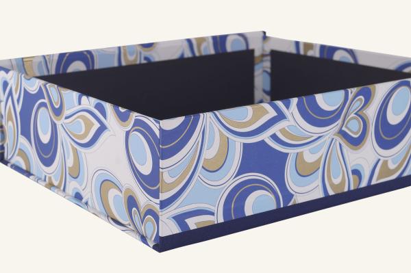 Moderne Schachtel "Plymouth" royalblau