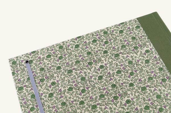 Handgefertigt Dokumentenmappe grün flieder