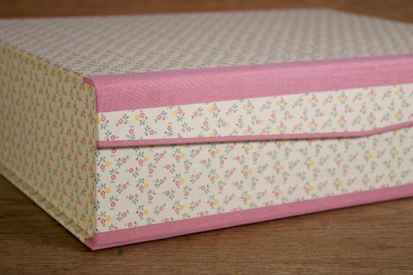 Organizer box "Zenzi", little flowers pink