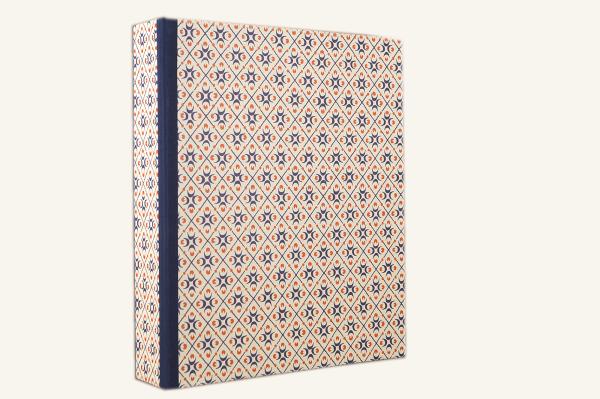 Handmade folder blue red gift for men